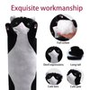 shangman Lovely Plush Cat Doll Cute Cartoon Soft Stuffed Kitten Pillow Long Throw Sleeping Pillow Doll Toy Valentines Day Gift for Kids Girlfriend (Black, 70cm/27.5in)