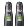 Dove Men+Care Fortifying 2 in 1 Shampoo and Conditioner, Fresh and Clean for Normal to Oily Hair with Caffeine and Menthol to Help Strengthen & Nourish Hair, 12 fl oz, Pack of 2