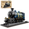 KAZI Steam Train Building Toys Set,Classic Locomotive Display Models for Adults,Retro Orient Express Train Building Blocks for Toy Train Fans Ages 8 Plus,Fun Gift for Train Lovers