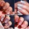 Teenitor Short Press on Nails, Round Fake Nails, Glossy Glue on Nails,288pcs Glitters Press on Nails