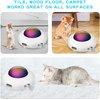 UFO Interactive Cat Toy, Ambush Electronic Cat Toy with Rotating Feather, Automatic Cat Toys Fun Smart Teaser Toy, Exercise Entertainment for Indoor Cats Kitty Catching Training Hunting, Auto On/Off