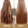Round Brush for Blow Out, Nano Thermal Ceramic & Ionic Tech Round Barrel Hair Brush with Boar Bristles, Roller Brush for Blow Drying and Styling, 4 Free Clips (2.4 Inch, Barrel 1.3 inch, 32mm)