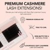 KIARA SKY LASH Cashmere Classic Lash Extensions | Premium Cashmere Lash Extensions | Soft Semi-matte natural finish | For Professional Eyelash Extensions Use Only | Black, (C-0.15-12mm)