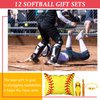 LEIFIDE 148 Pcs Softball Gift Softball Party Favors Softball Makeup Bag Softball Bracelet Keychain Stickers Hair Ties for Sport Birthday Decoration Party Supplies