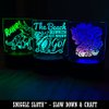 Sniggle Sloth Ankylosaurus Musical Dinosaur Band 3D Illusion LED Night Light Sign Nightstand Desk Lamp