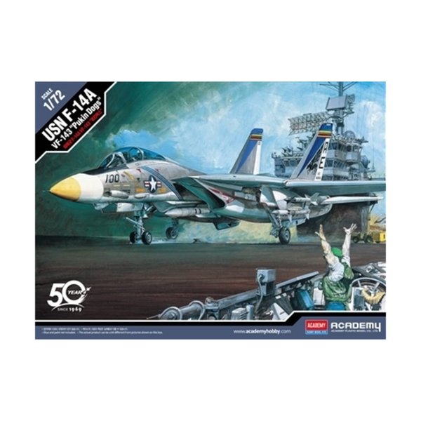 Academy 1/72 12563 USN F-14A VF-143 Pukin Dogs Hobby Model Kits