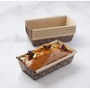 Pastry Chef's Boutique Disposable Rectangular Paper Loaf Pan Molds, All Natural Made, Recyclable, Microwave and Oven Safe, Small Display Cake Mold - 6''x2.5''x2'' - 25pcs