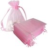 Jwsqmc 4x6 Inch Organza Gift Bags with Drawstring for Jewelry,Candy,Set of 100 Pink Sachet,Sheer Fabric Mesh Pouches Organizer for Baby Shower,Birthday,Party Favors,Wedding,Bridal Shower,Christmas