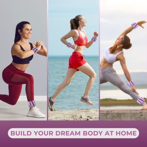 Swiss Activa+ 1lb wrist and ankle weights set of 2, leg weights for women, adjustable ankle weights, weighted wristbands, ankle weight, arm weights for women