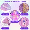 FRIEET Princess Dress for Girls, Light-up Princess Dress up for Girls Age 3-8 Years Old, Costume for Little Girls for Halloween Brithday Party (S)
