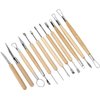 Blisstime Set of 30 Clay Sculpting Tools Wooden Handle Pottery Carving Tool Kit