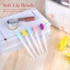 5 Pcs Lip Brush Tool Lip Scrub Brush Double-Sided Silicone Lip Exfoliator Brush Lip Scrubber Tool for Dark Lips