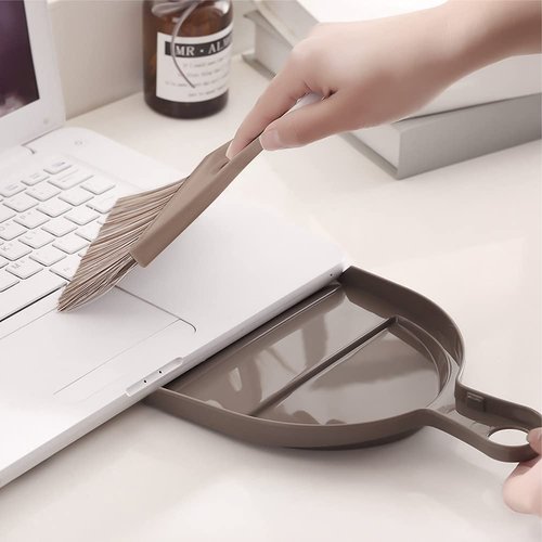 Mini Broom and Small Dustpan Brush - Mini Broom and Dustpan, Small Broom and Dustpan Set, Mini Dustpan and Brush Set, Small Dust pan and Brush Set, Hand Broom and Dustpan Set for Home/Camping/Pets.