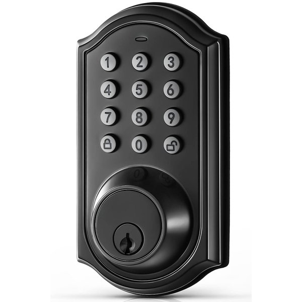 Door Lock with Keyboard, Zinc Alloy Keyless Entry Smart Deadbolt Lock, Front Door Key Lock, Easy to Install, Anti peep Password, Waterproof, Auto Door Lock for Office, Home