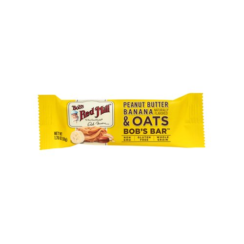 Bob's Red Mill Peanut Butter Banana & Oats Snack Bar – 1.76 Ounce (Pack of 12) - Gluten Free, Non-GMO, Whole Grain