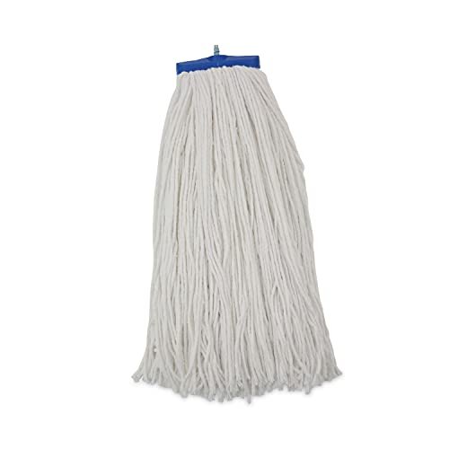 Boardwalk BWK724RCT 24 oz. Cut-End Lie-Flat Rayon Wet Mop Head - White (12/Carton)