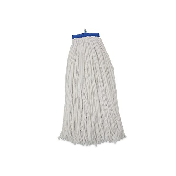Boardwalk BWK724RCT 24 oz. Cut-End Lie-Flat Rayon Wet Mop Head - White (12/Carton)