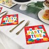 40PCS Building Blocks Themed Paper Napkins Toy Brick Dinner Paper Napkin Set Disposable for Birthday Party Supplies Tableware Decoration