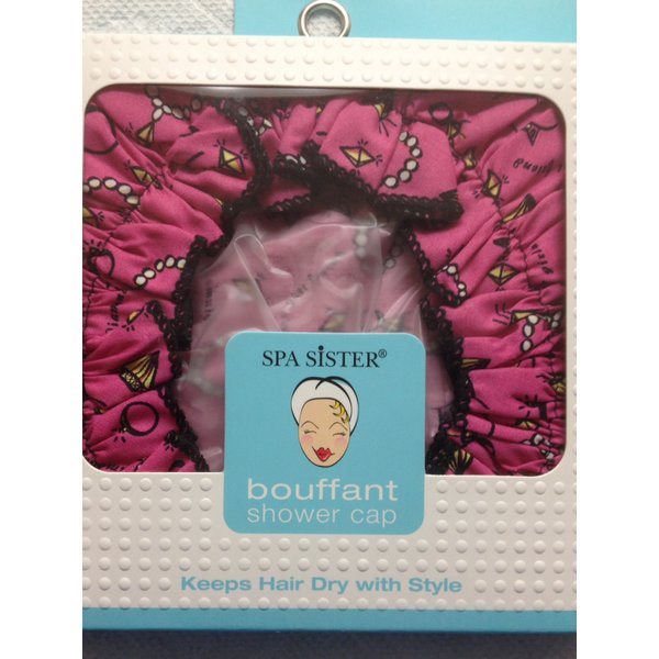 Bath Accessories Bouffant Shower Cap, Diamonds