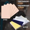 Tattoo Practice Skins with Transfer Paper, 15PCS Tattoo Fake Skin and Stencil Paper Kit Includes 5PCS Tattoo Practice Skin and 10PCS Tattoo Transfer Paper