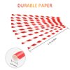 Webake Paper Straws Biodegradable Bulk 200 Red Striped Drinking Straws, Great Alternative Disposable Straws to Plastic Straws Eco Friendly Straw for Valentine's Day Party, Cake Pop Sticks