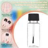BENECREAT 20 Packs 15ml(0.5fl.oz) Plastic Brush Applicator Bottles with Black Cap, Empty Refillable Nail Polish Touch Up Bottle with Brush Top for Glue, Paint, Nail Art