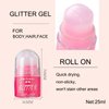 Body Glitter Roll on Festival Glitter Gel Makeup for Hair Face and Body Color Changing Glitter Gel Rave Party Makeup 25ml Gold