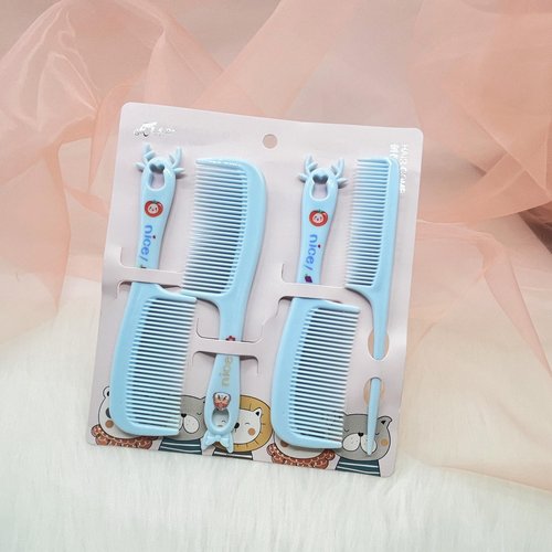 Small Cute Hair Comb,4 Pieces Mini Hair Comb Set For Women Girls Kids Fine Tooth Rat Tail Comb Portable Travel Shower Detangling Comb Hairdressing Comb Hair Comb Gift Styling Comb For Wet Dry (Blue)