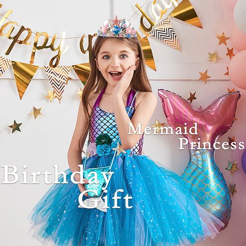 Canitor Mermaid Crown Tiara for Girls Mermaid Headband for Women Mermaid Tail Party Favors Birthday Gifts Decorations Halloween Costumes Outfit Hair Accessories