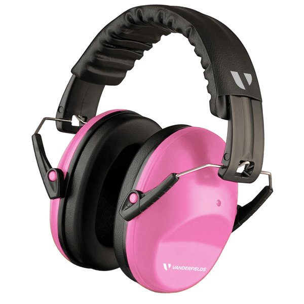 Vanderfields Ear Protection Earmuffs - 20dB NRR - Double Pink - Shooting Ear Muffs for Noise Cancelling - Passive Reduction for Safety Hearing - Adult Headphones for Lawn Mowing, DIY, Construction