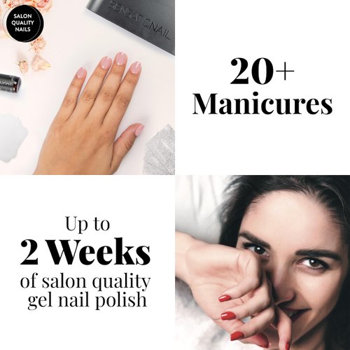 Sensationail Gel Nail Polish Color Kit - 10 Most Popular Gel Nail Colors - High Shine, Durable & Fast-Curing - Lasts Up to 2 Weeks - 10 Piece Set