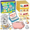 Zazopup Pretend Play Money for Kids for Learning, Math Manipulatives for Toddlers, Math Games for Teaching, Counting, Bills and Coins, Educational Toys for Kindergartner Classroom,Homeschool Supplies