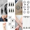 Oottati 30 Sheets Small Cute Temporary Tattoos Kit - Black Foot Print Camera Elephant Star Diamond Cross Bird Cat for Kids Women Men