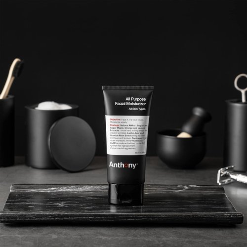 Anthony All-Purpose Facial Moisturizer – Men’s Hydrating Lotion for Dry Skin – Lightweight, Non-Comedogenic, Anti-Aging Formula – 3 Fl Oz