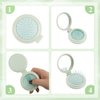 Mini Hair Brush with Mirror, Travel Pocket Brush with Mirror, Small Green Hair Brush for Purse, Folding Comb, Hairbrushes for Woman, Wet Brush Mini, Folding Hair Brush