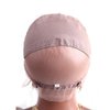 Bella Hair Full Lace Wig Cap with Adjustable Straps for Making Wigs, Medium Brown Swiss Lace with Stretch Panel at Crown (Medium Size Cap)