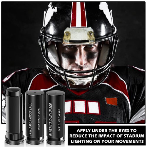 AWCCXMYM 3Pcs Eye Black Baseball Stick Eyeblack Softball Stick Football Face Paint Sporting Body Paint Kit For Athletes Costume Accessories Halloween Makeup Cosplay Parties Accessories