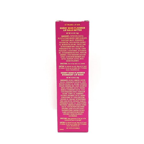 Gummy Bear Flavored Lip Duo Set Lip Balm Butter & Overnight Lip Mask by Trader Joes – Pack of 1