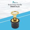 MARINE CITY Brass Snap Handle Drain Plug Easy Use Durable Strong and Sturdy Fine Finish with Innovative Design 1 Inch Drain Plug for Boats Yachts Kayaks Marines (Pack of 1)
