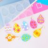 3 Set Earrings Resin Mold Jewelry Silicone Molds for Epoxy Resin Easter Day Egg Shapes for Women Earrings Keychain Jewelry Pendant Craft Supplies Mould Earring Hooks, DIY Making Decor Art Crafts