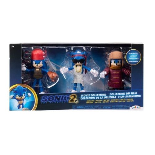 Sonic the Hedgehog 2 The Movie 4" Articulated Action Figure Collection (Sonic (Multi 3 Pack))