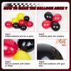132pcs Race Car Balloon Arch Kit, Race Car Party Decorations with Red Black Yellow Balloons Checkered Wheel Tire Balloons for One Two Fast Race Car Birthday Party Decorations for Boys