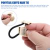 Lurrose Gold Ponytail Cuff Accessory - Punk Gothic Elastic Hair Tie Band with Hair Rope (6 Pcs)