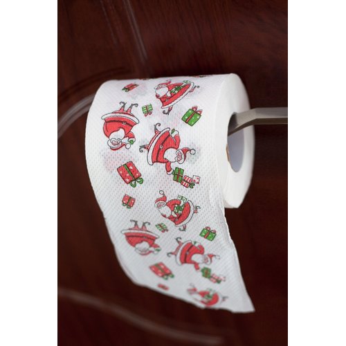 SummitLink 2 Rolls of Merry Christmas Toilet Paper Tissue Napkin Prank Fun Birthday Party Novelty Gift Idea