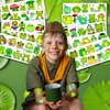 102 PCS Frog Temporary Tattoos Birthday Party Decorations Favors Supplies Decor Frog Princess Reptile Stickers For Teacher Boys Girls Gift School Prizes Rewards