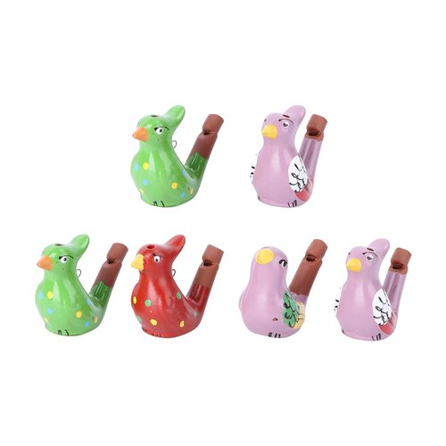 NUOBESTY 6pcs Bird Water Whistles Porcelain Bird Water Whistle Warbling Bird Whistle Ceramic Bird Whistles Toys for Kids Toddlers Party Favors Random Style