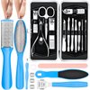 Pedicure Kits - Callus Remover for Feet, 23 in 1 Professional Manicure Set Pedicure Tools Stainless Steel Foot Care, Foot File Foot Rasp Dead Skin for Women Men Home Foot Spa Kit, Blue23