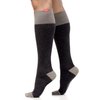 VIM & VIGR Cotton 15-20 mmHg Graduated Compression Socks for Women & Men (Heathered Grey & Dark Grey, Small/Medium Wide Calf (4))