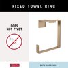 DELTA Vero Towel Ring, Champagne Bronze, Bathroom Accessories, 77746-CZ 2.92 x 6.5 x 6.5 Inches