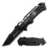 MTECH USA U.S. Marines by MTech USA USA M-1002TS Folding Knife, Black Handle with Medallion, 4.75-Inch Closed Length